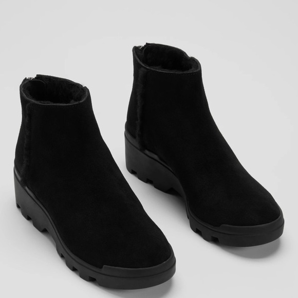 Eileen Fisher Rescue Weatherproof Suede Bootie sz8.5 - Picture 2 of 8